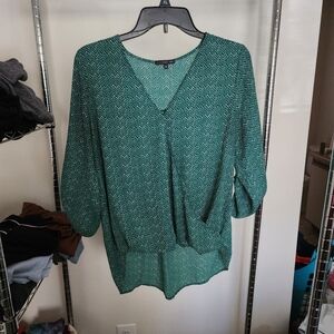 Green Patterned Blouse